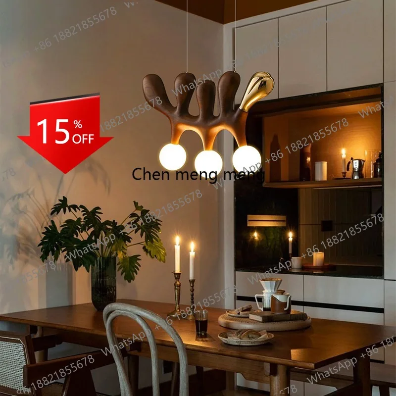 E153 Wood art tea room chandelier restaurant dining table atmosphere decorative lighting creative personality
E153 Wood art tea room chandelier restaurant dining table atmosphere decorative lighting creative personality