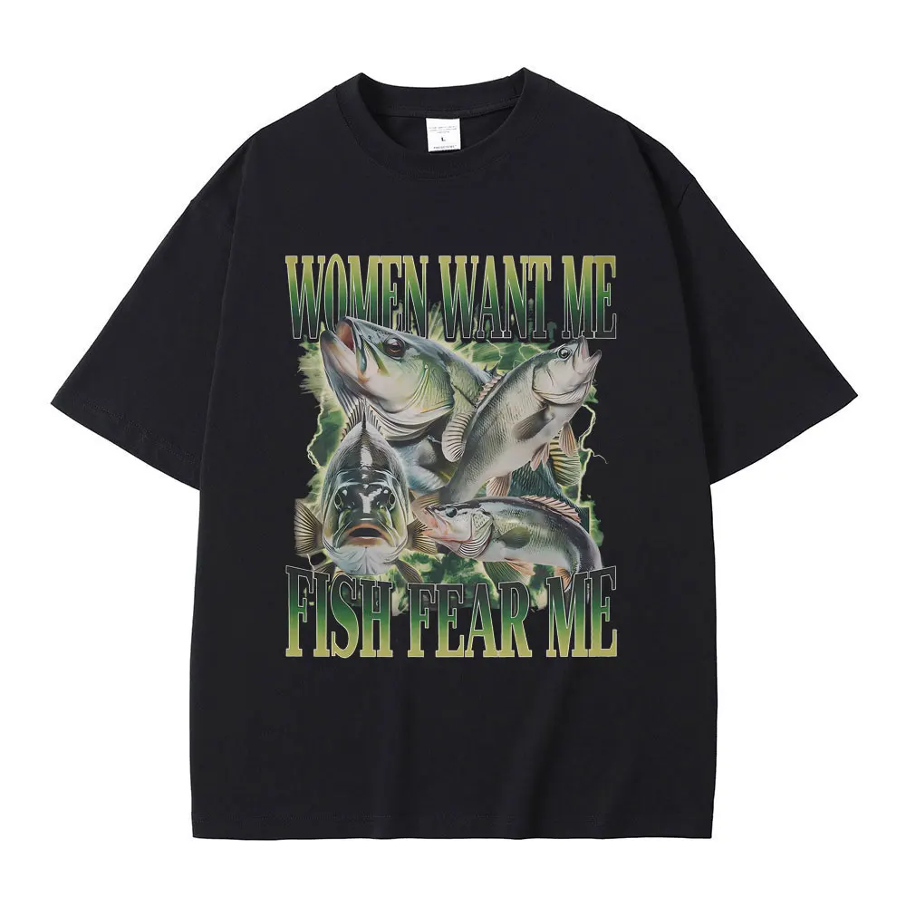 Women Fear Me Fish Fear Me Fish Funny Meme T Shirts Men Women Casual Vintage Cotton Short Sleeve Oversized T-shirts Streetwear
Women Fear Me Fish Fear Me Fish Funny Meme T Shirts Men Women Casual Vintage Cotton Short Sleeve Oversized T-shirts Streetwear
