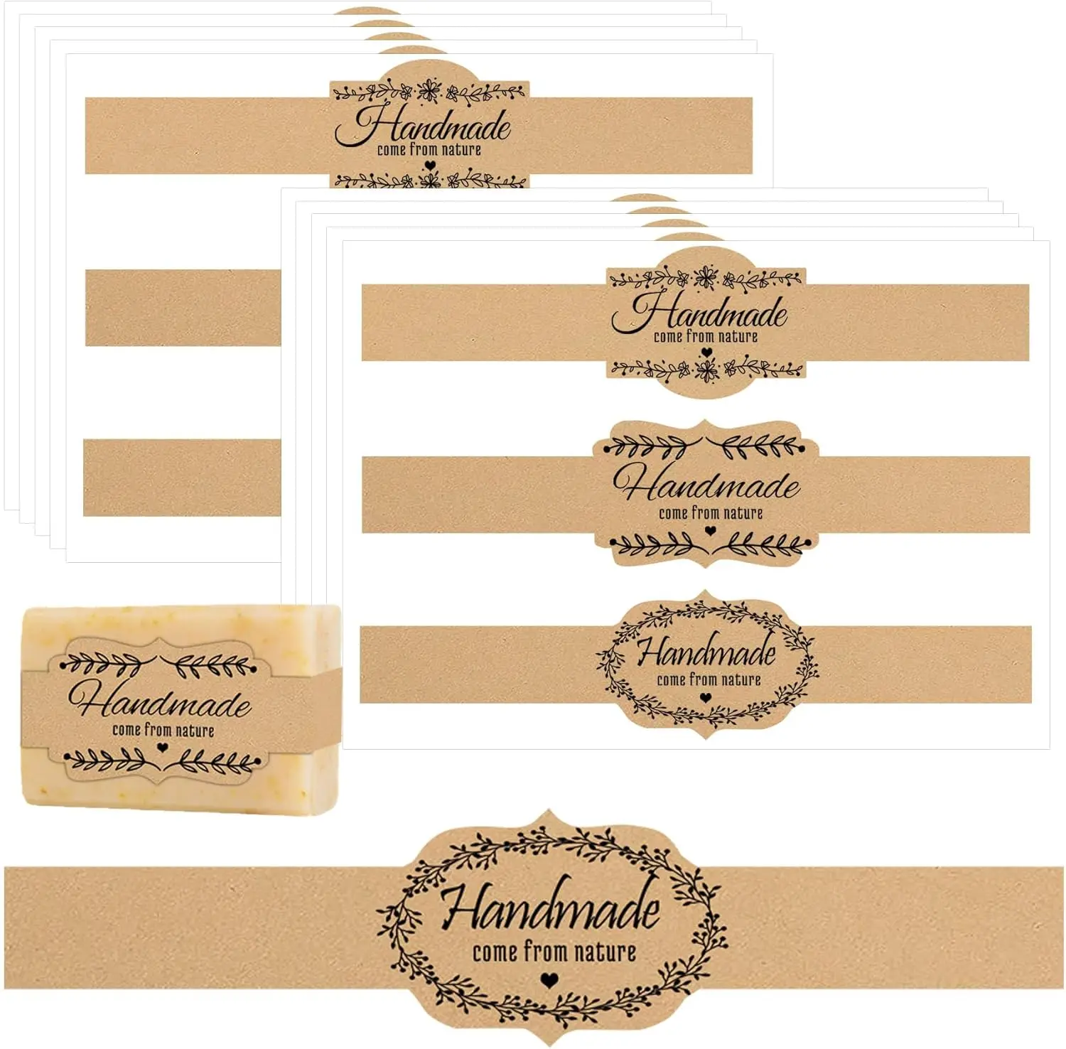 Brown Kraft Soap Labels 120pcs Handmade Soap Wrap Tags Paper Soap Sleeves Covers Tape for Homemade Soap Packaging Supplies
Brown Kraft Soap Labels 120pcs Handmade Soap Wrap Tags Paper Soap Sleeves Covers Tape for Homemade Soap Packaging Supplies