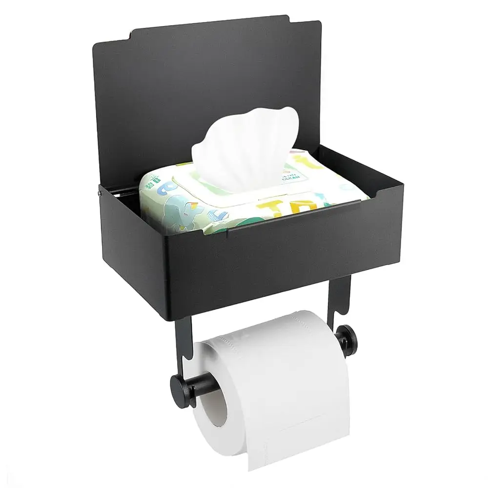 Free Shipping-Matte Black Toilet Paper Storage Holder with Shelf for Wet Wipes, Sanitary Tampon, Trash Bags, Bathroom Wipes Hold
Free Shipping-Matte Black Toilet Paper Storage Holder with Shelf for Wet Wipes, Sanitary Tampon, Trash Bags, Bathroom Wipes Hold
