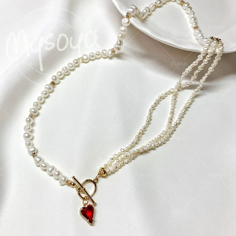 MYSOYA 3-4mm & 5-6mm White Baroque Freshwater Pearl Necklace, Suitable for Birthday/Wedding/Mother's Day/Father's Day Gift A0844
MYSOYA 3-4mm & 5-6mm White Baroque Freshwater Pearl Necklace, Suitable for Birthday/Wedding/Mother's Day/Father's Day Gift A0844