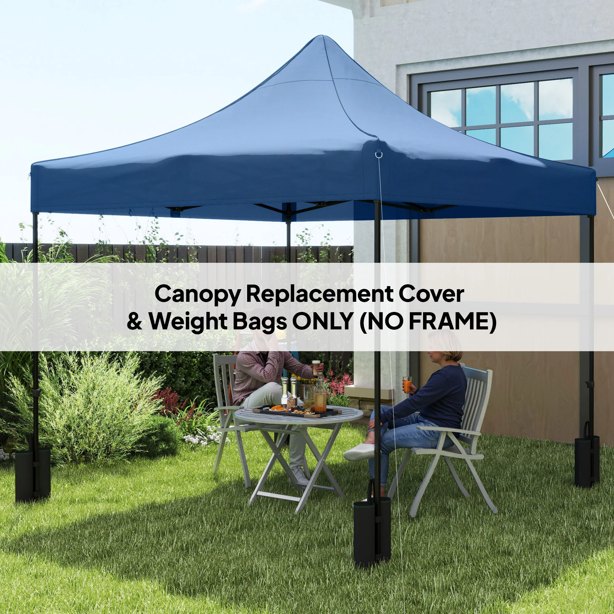 10' x 10' Replacement Canopy Top for Pop Up Canopy Tent with 4 Sand Bags, UPF50+ Protection, Navy Blue
10' x 10' Replacement Canopy Top for Pop Up Canopy Tent with 4 Sand Bags, UPF50+ Protection, Navy Blue