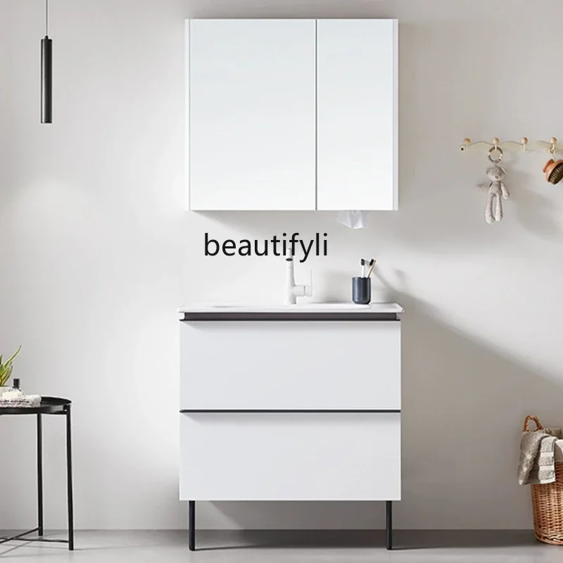 X188 Bathroom Storage Intelligent Floor-Type Multi-Layer Solid Wood Bathroom Cabinet Ceramic Whole Washbin Combination
X188 Bathroom Storage Intelligent Floor-Type Multi-Layer Solid Wood Bathroom Cabinet Ceramic Whole Washbin Combination