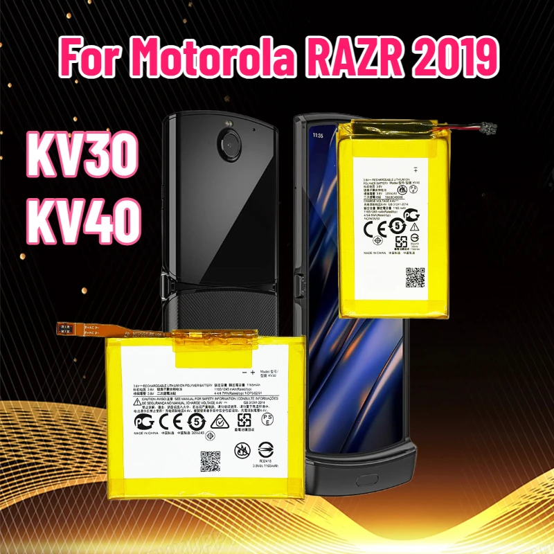 KV30 KV40 Suitable for Motorola RAZR 2019 Mobile Phone Battery
KV30 KV40 Suitable for Motorola RAZR 2019 Mobile Phone Battery