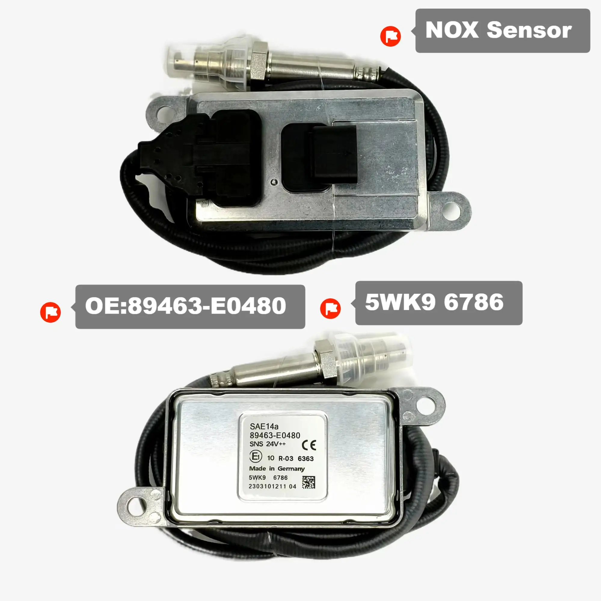Sensor de nitrogênio e oxigênio para caminhão diesel Hino, Novo sensor NOX, SNS 24V, 89463-E0013, 5WK9 6667C, 89463E0480, 5WK967
Sensor de nitrogênio e oxigênio para caminhão diesel Hino, Novo sensor NOX, SNS 24V, 89463-E0013, 5WK9 6667C, 89463E0480, 5WK967