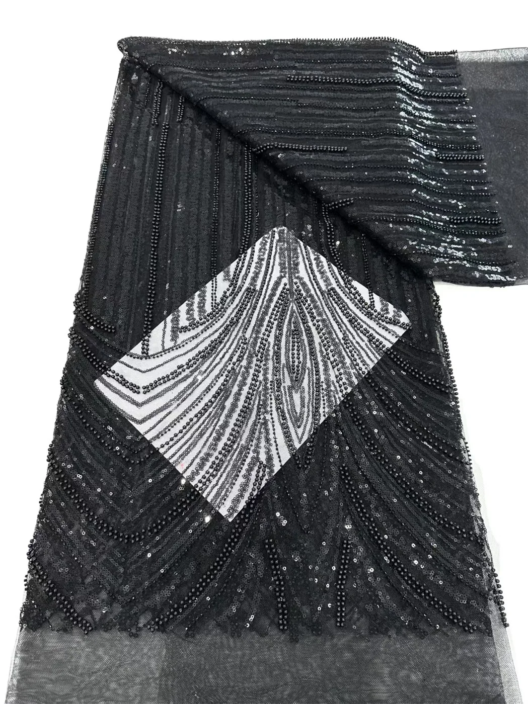 Latest Royal African Lace Fabric 2025 Luxury French Sequins Mesh Lace Fabric High-end Handmade Beaded For Wedding Dress
Latest Royal African Lace Fabric 2025 Luxury French Sequins Mesh Lace Fabric High-end Handmade Beaded For Wedding Dress