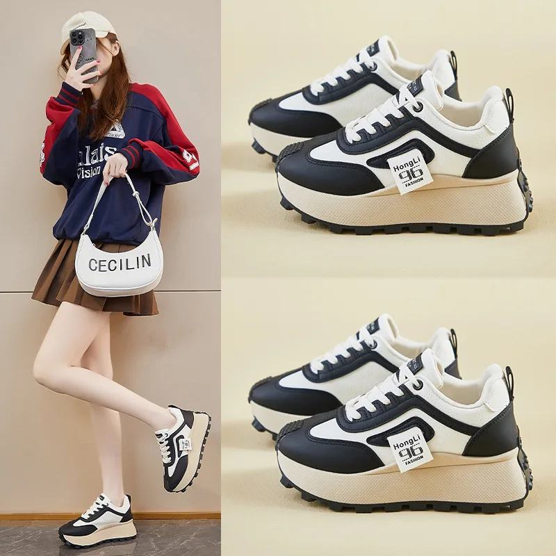 Новые туфли Forrest Gump, женские весенние студенческие кроссовки для бега, спортивные кроссовки на толстой подошве, треккинговые кроссовки для отдыха, прогулочная обувь
Новые туфли Forrest Gump, женские весенние студенческие кроссовки для бега, спортивные кроссовки на толстой подошве, треккинговые кроссовки для отдыха, прогулочная обувь