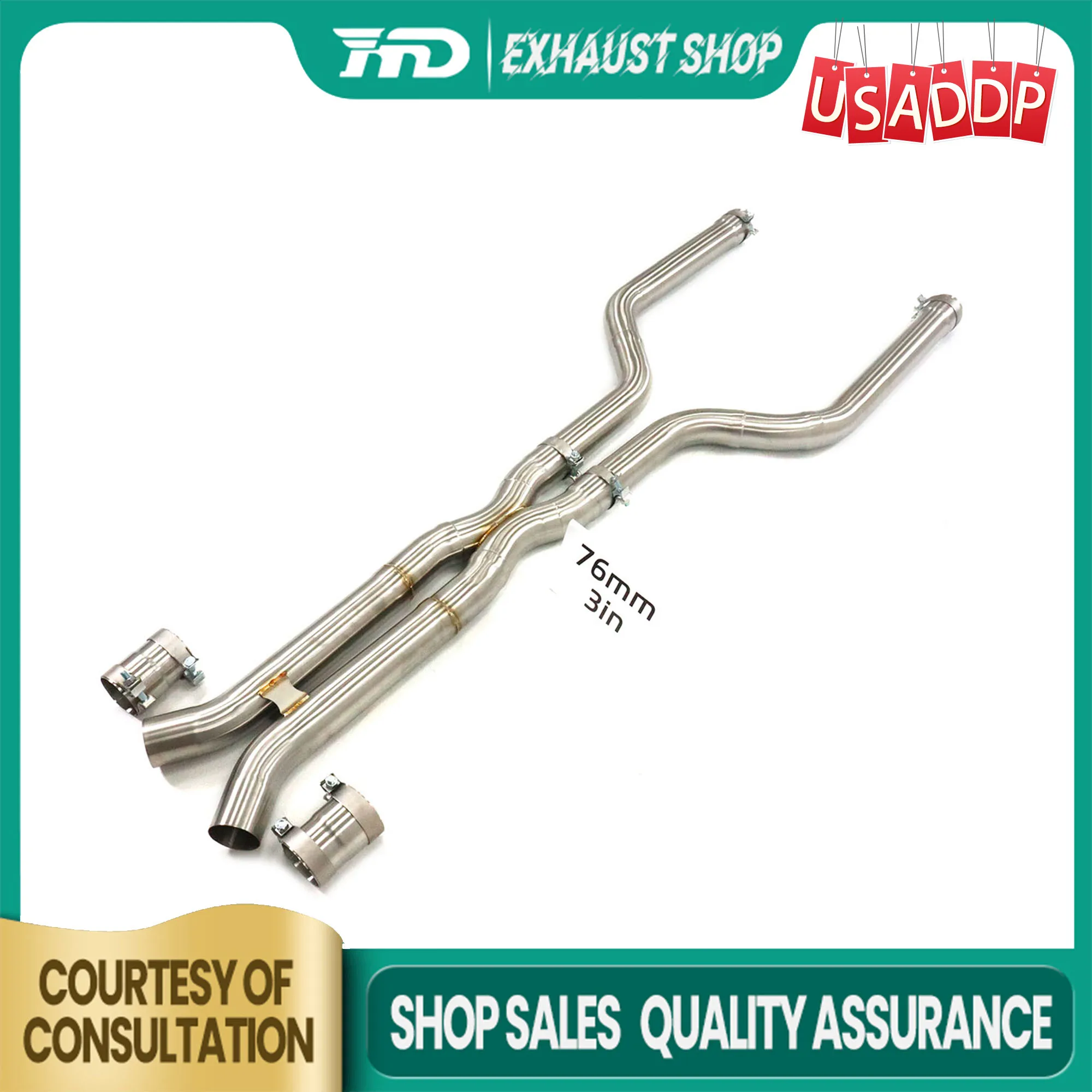 Stainless for BMW X5M X6M F95 F96 S63 Exhaust system Middle pipe High precision X-tube design High quality
Stainless for BMW X5M X6M F95 F96 S63 Exhaust system Middle pipe High precision X-tube design High quality
