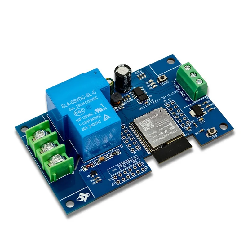 A45F-1-канальный модуль реле WIFI 30A ESP32-WROOM-32E, модуль макетной платы для умного дома, беспроводное управление DC7-28/5V
A45F-1-канальный модуль реле WIFI 30A ESP32-WROOM-32E, модуль макетной платы для умного дома, беспроводное управление DC7-28/5V