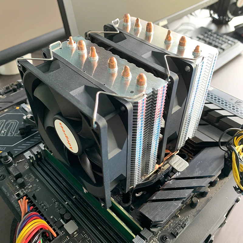 AM5 CPU Air-cooled Cooler 6 Heatpipes 4PIN PWM PC Processor Ventilador For Intel LGA 1366 1151 1155 1200 1700 2011 X79 AM3 AM4
AM5 CPU Air-cooled Cooler 6 Heatpipes 4PIN PWM PC Processor Ventilador For Intel LGA 1366 1151 1155 1200 1700 2011 X79 AM3 AM4