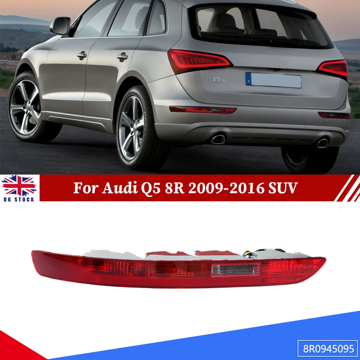 MAGICKIT For 2009-2017 Audi Q5 (European Version only) Rear Right Bumper Light Car Tail Light Assembly Red+Clear CAR Accessories
MAGICKIT For 2009-2017 Audi Q5 (European Version only) Rear Right Bumper Light Car Tail Light Assembly Red+Clear CAR Accessories