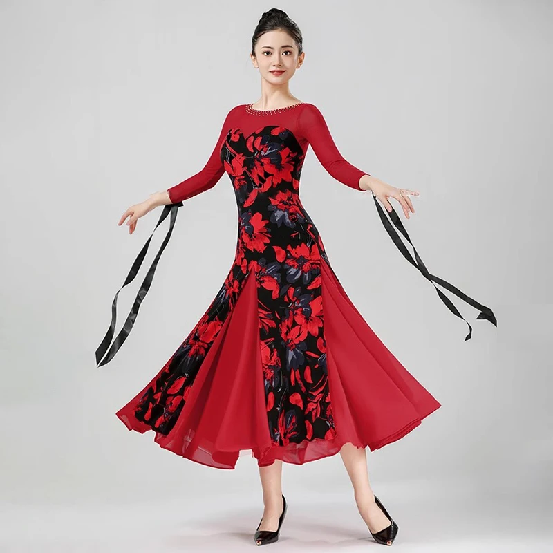 Ballroom Dance Dress for Women Competition Waltz Dance Clothes 2024 New Big Swing Modern Performance Costumes
Ballroom Dance Dress for Women Competition Waltz Dance Clothes 2024 New Big Swing Modern Performance Costumes