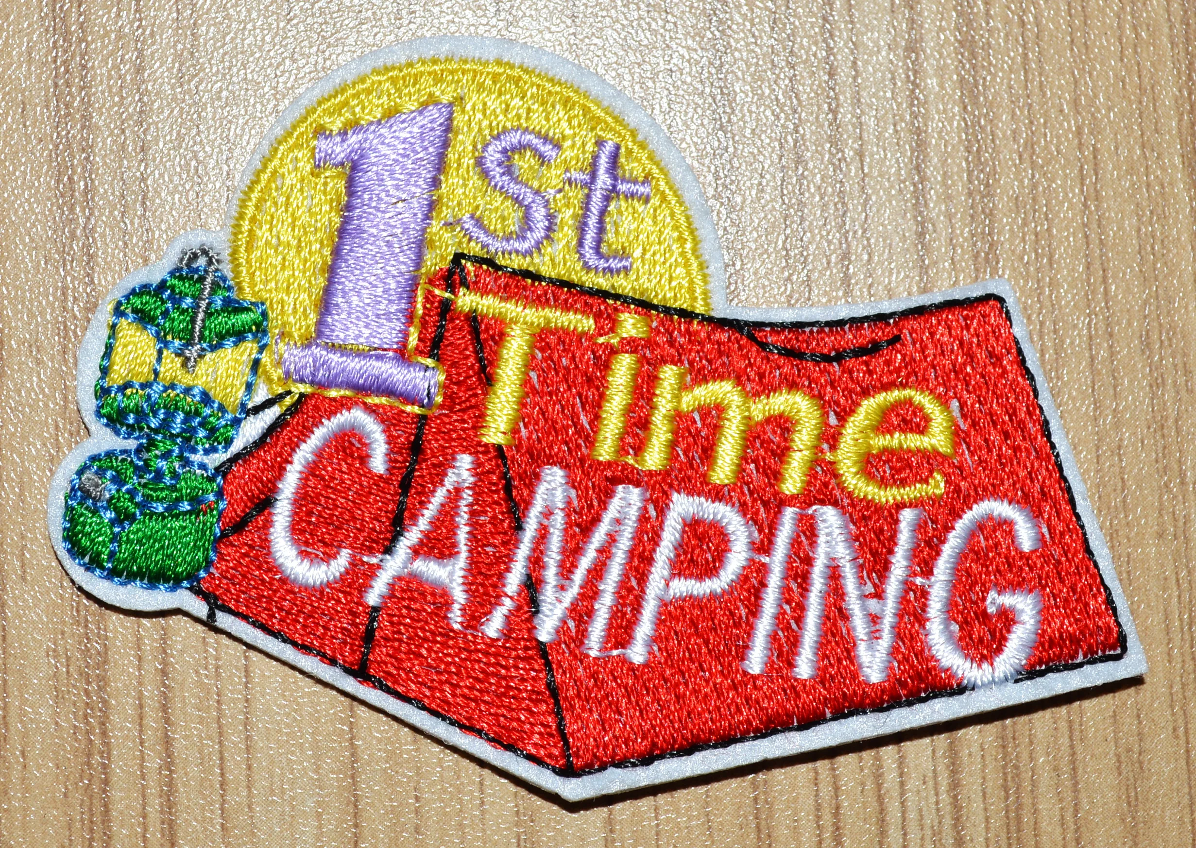 HOT SALE! 1st time camping ~ Green Tree Iron On Patch Made of Cloth 100% Quality sew on patches Appliques Red Tent Club Outdoor
HOT SALE! 1st time camping ~ Green Tree Iron On Patch Made of Cloth 100% Quality sew on patches Appliques Red Tent Club Outdoor