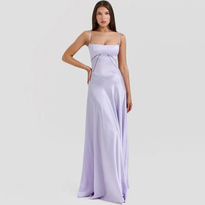 Luxury Women's Elegant Dress Fashion Sexy Backless Slash Neck Spaghetti Strap Solid Color Long Black Elegant Party Dresses Woman
Luxury Women's Elegant Dress Fashion Sexy Backless Slash Neck Spaghetti Strap Solid Color Long Black Elegant Party Dresses Woman