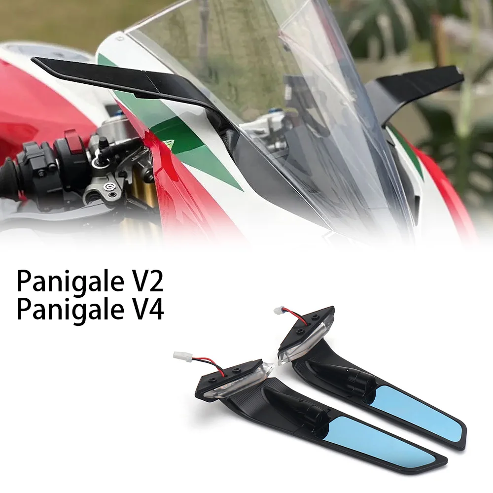 Motorcycle Rearview Mirrors with LED Rotating Adjustable Wing Mirrors For Ducati Panigale V2 2020-2023 PANIGALE V4 2019-2022
Motorcycle Rearview Mirrors with LED Rotating Adjustable Wing Mirrors For Ducati Panigale V2 2020-2023 PANIGALE V4 2019-2022