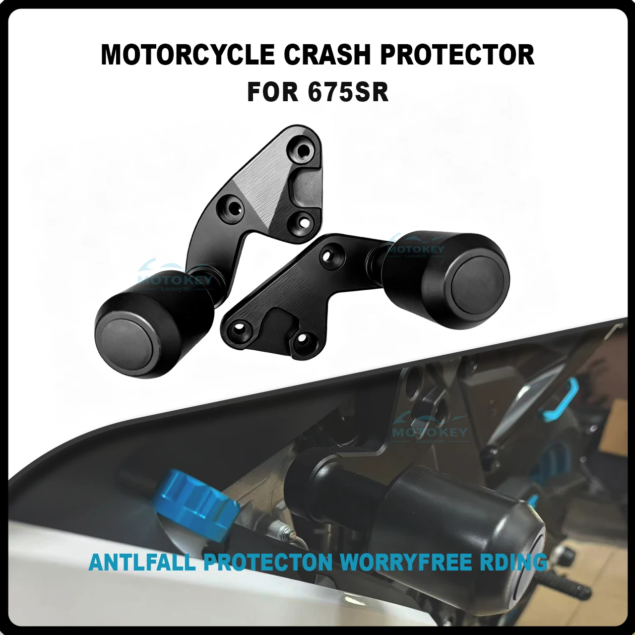 Falling Protection CNC Frame Slider Fairing Guard Crash Pad Protector For CFMOTO 675SR 675NK 675SR-R
Falling Protection CNC Frame Slider Fairing Guard Crash Pad Protector For CFMOTO 675SR 675NK 675SR-R