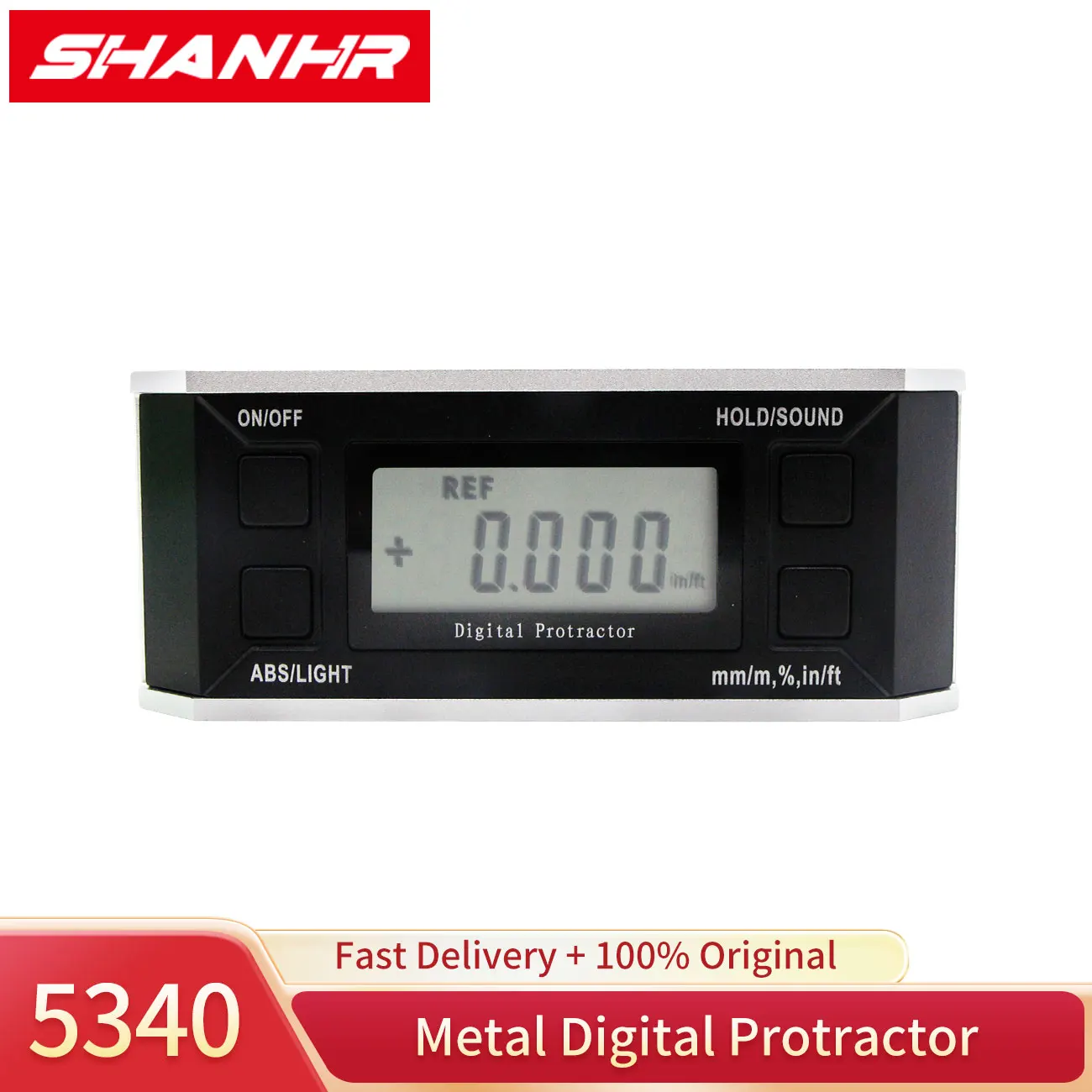 Электронный цифровой угломер-инклинометр SHANHR 360°: металлический измеритель углов, уровень, измерительный прибор
Электронный цифровой угломер-инклинометр SHANHR 360°: металлический измеритель углов, уровень, измерительный прибор