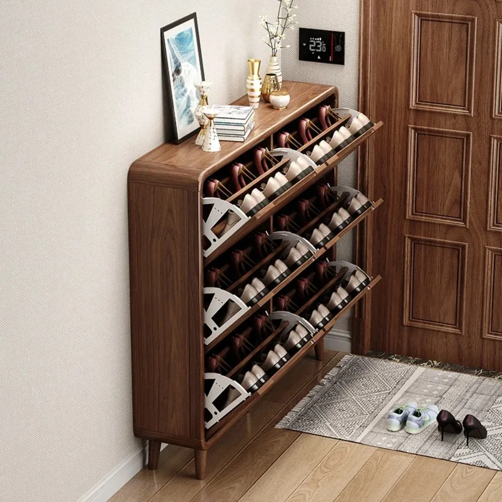 Slim Flip Door Shoe Cabinet Rustic Wooden Entryway Shoe Rack Narrow Shoe Storage Organizer for Hallway Living Room
Slim Flip Door Shoe Cabinet Rustic Wooden Entryway Shoe Rack Narrow Shoe Storage Organizer for Hallway Living Room