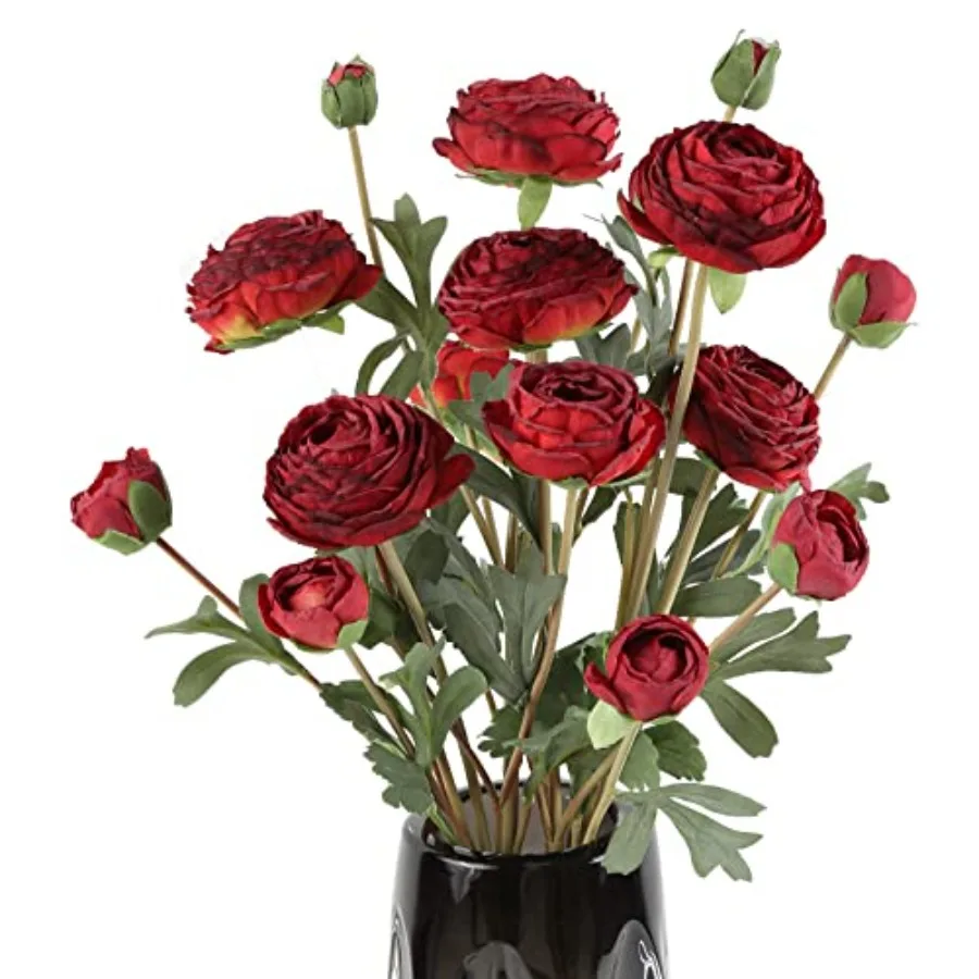 Ranunculus Artificial Flower, Silk Flowers Fake Persian Buttercup Flower 18 Heads Vintage Ranunculus Arrangement for Home Weddi
Ranunculus Artificial Flower, Silk Flowers Fake Persian Buttercup Flower 18 Heads Vintage Ranunculus Arrangement for Home Weddi