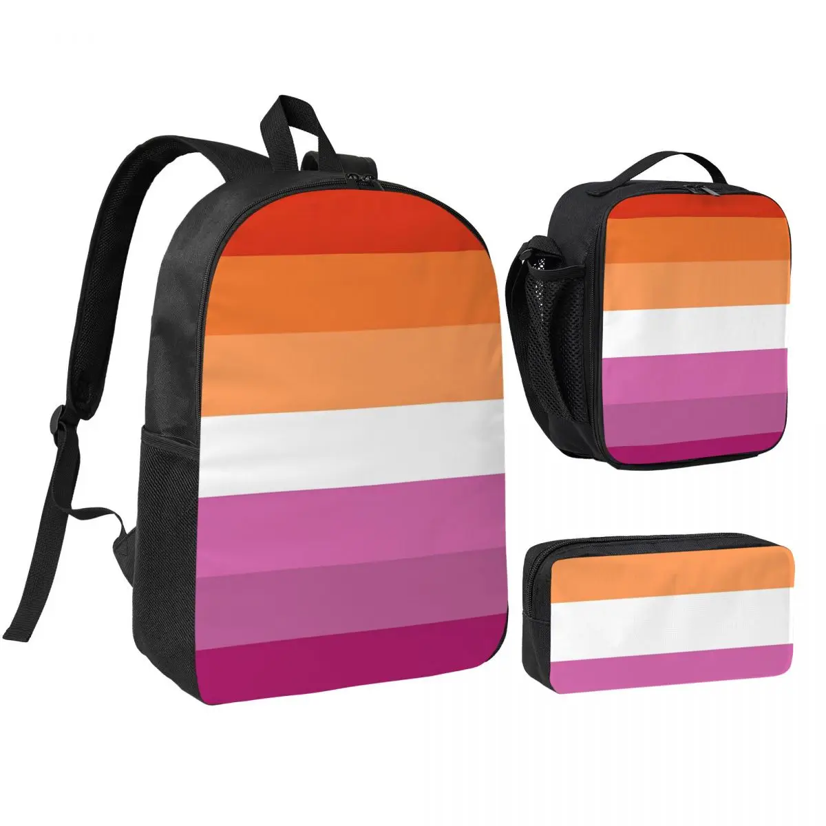 Magenta Lines Lesbian Pride Flag Butch Femme Backpack BookBag School Bag Shoulder Bags 3ps Insulated Lunch Bag Pencil Case
Magenta Lines Lesbian Pride Flag Butch Femme Backpack BookBag School Bag Shoulder Bags 3ps Insulated Lunch Bag Pencil Case