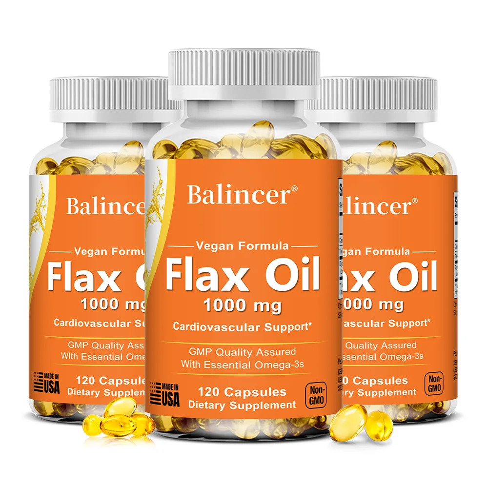 Flax Oil Capsules 1000mg, Essential Fatty Acid, Support Heart Brain Eye Joint Bone Skin Immune & Cardiovascular Wellness
Flax Oil Capsules 1000mg, Essential Fatty Acid, Support Heart Brain Eye Joint Bone Skin Immune & Cardiovascular Wellness