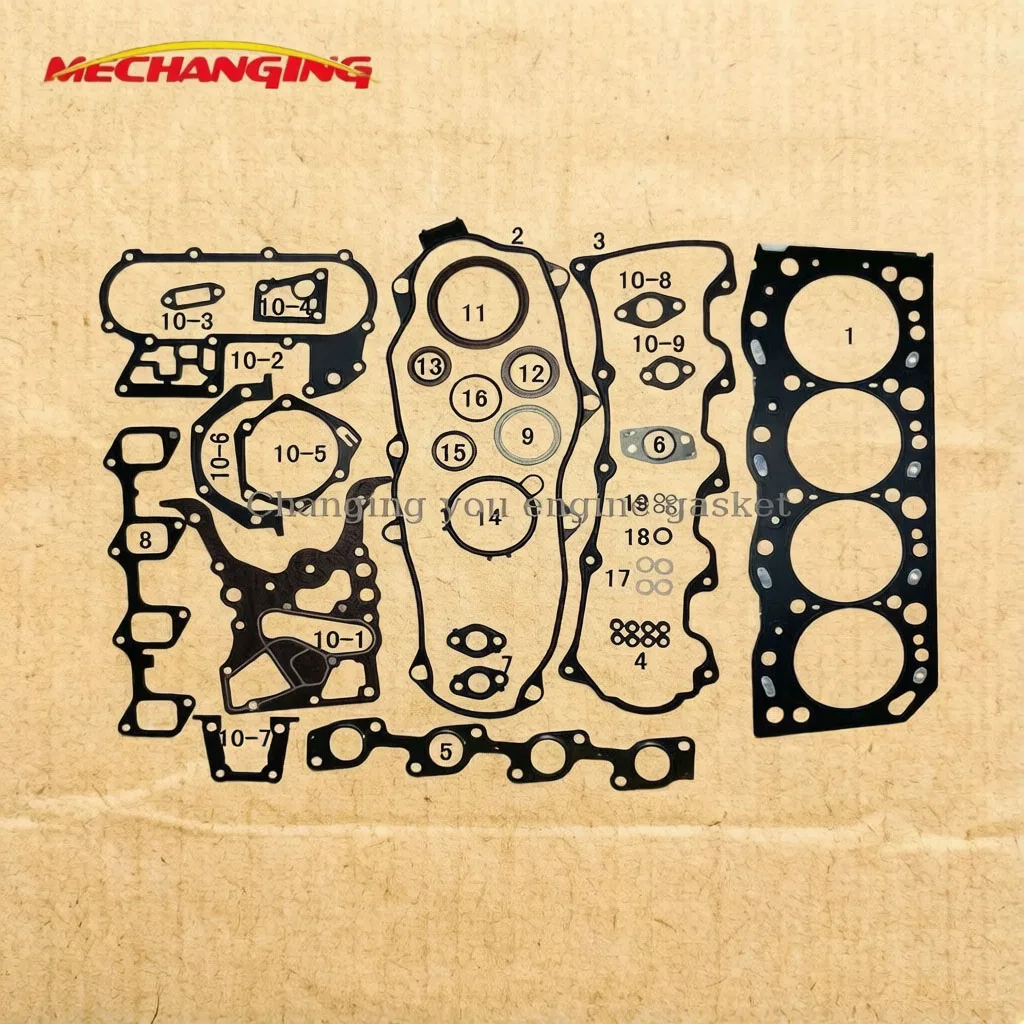 5L 5L-E For TOYOTA HIACE III HILUX II LAND CRUISER DYNA 3.0 METAL Full Set Engine Parts Engine Gasket 51009400
5L 5L-E For TOYOTA HIACE III HILUX II LAND CRUISER DYNA 3.0 METAL Full Set Engine Parts Engine Gasket 51009400
