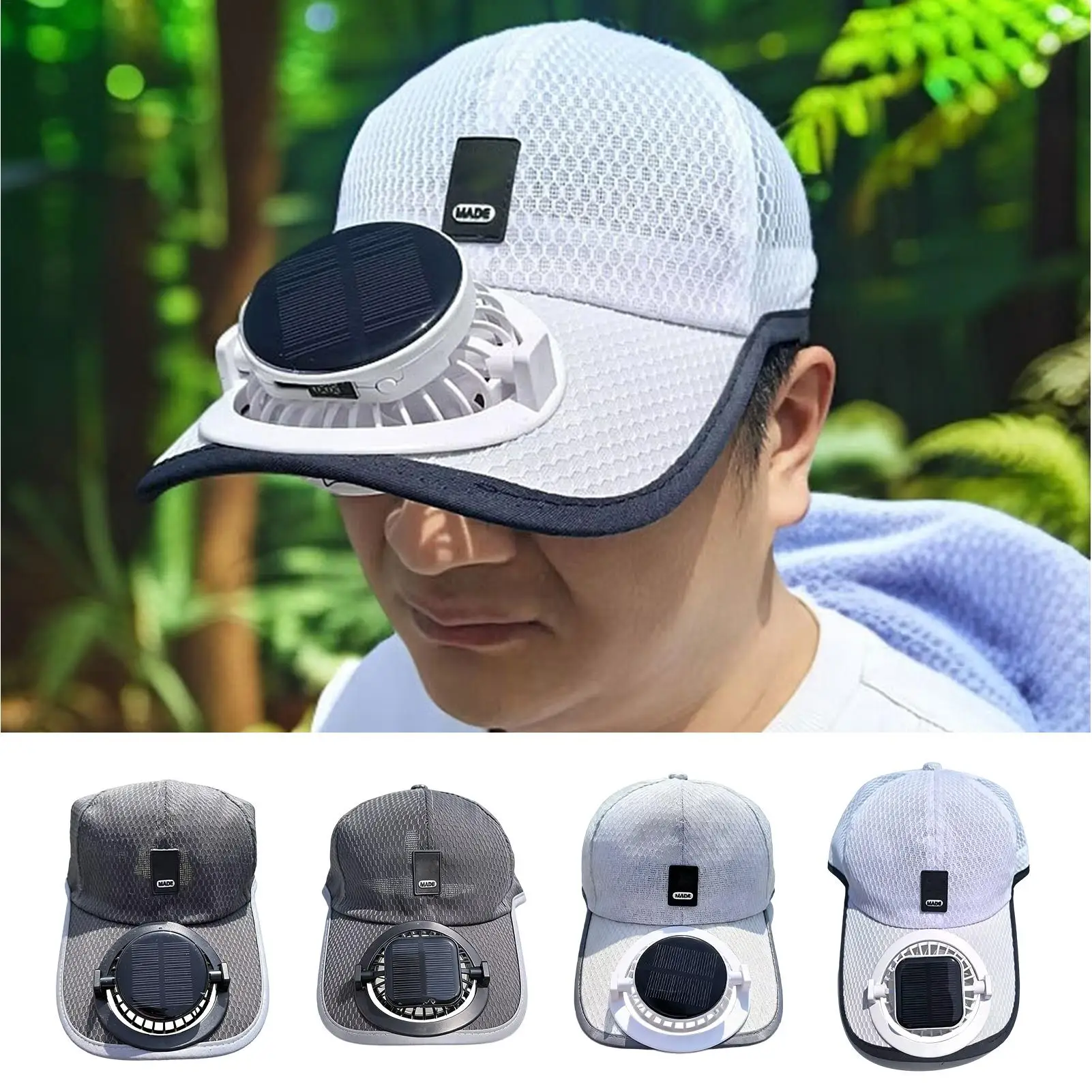 Solar Fan Baseballs Cap Wind Blower Sun Protection Headwear USB Charging Hat with Fan for Outdoor Golf Gardening Camping Sunhat
Solar Fan Baseballs Cap Wind Blower Sun Protection Headwear USB Charging Hat with Fan for Outdoor Golf Gardening Camping Sunhat