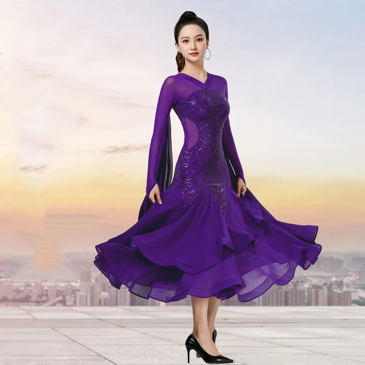Ballroom Dance Competition Dress For Women Backless Sequin Dress National Standard Clothes Female Modern Dance Dress DN20966
Ballroom Dance Competition Dress For Women Backless Sequin Dress National Standard Clothes Female Modern Dance Dress DN20966