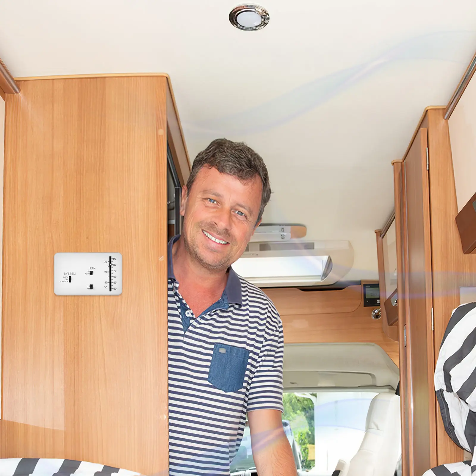 1 set 1 Set Rv Thermostat Controller Camper Wall Thermostat Replacement Analog Temperature Control For Rv Heat Cool Abs Material
1 set 1 Set Rv Thermostat Controller Camper Wall Thermostat Replacement Analog Temperature Control For Rv Heat Cool Abs Material