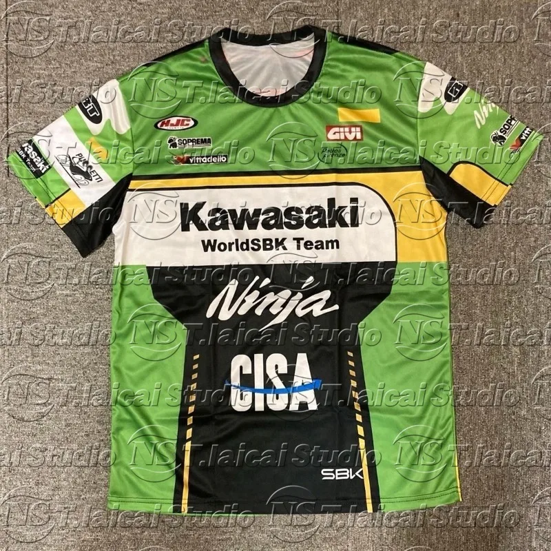 Летняя мужская футболка Kawasaki Motorcycle Racing Team, новая коллекция 2025, быстросохнущая дышащая футболка с короткими рукавами для скоростного спуска
Летняя мужская футболка Kawasaki Motorcycle Racing Team, новая коллекция 2025, быстросохнущая дышащая футболка с короткими рукавами для скоростного спуска