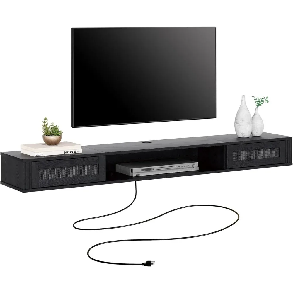Floating TV Stand Shelf with Power Outlet, Mid Century Modern Wall Mount Shelf for TVs up to 80,Media Console TV Cabinet
Floating TV Stand Shelf with Power Outlet, Mid Century Modern Wall Mount Shelf for TVs up to 80,Media Console TV Cabinet