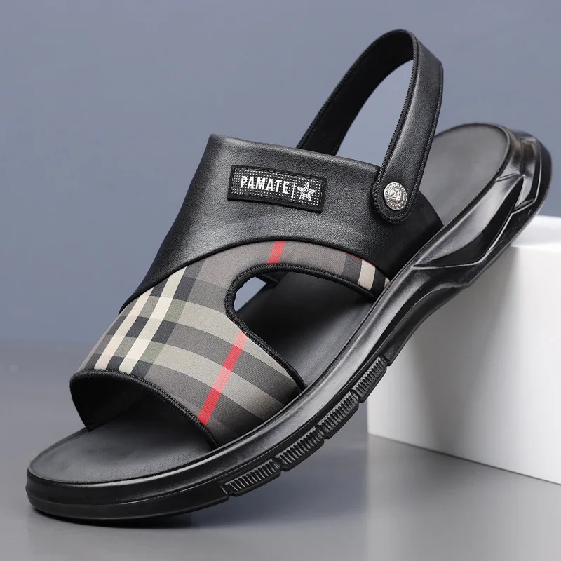 Men's Sandals cowhide leather breathable soft sole one pedal dual purpose driving dad shoes wear casual beach shoes
Men's Sandals cowhide leather breathable soft sole one pedal dual purpose driving dad shoes wear casual beach shoes