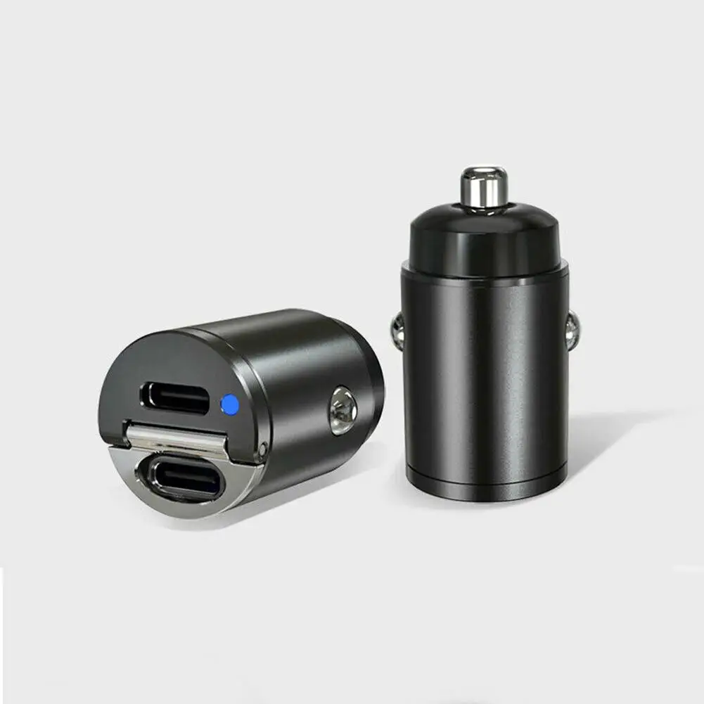 Mini Car Phone charging plug Dual USB Type-C PD Built in LED Indicator 30W Fast Charge Adapter Accessories
Mini Car Phone charging plug Dual USB Type-C PD Built in LED Indicator 30W Fast Charge Adapter Accessories
