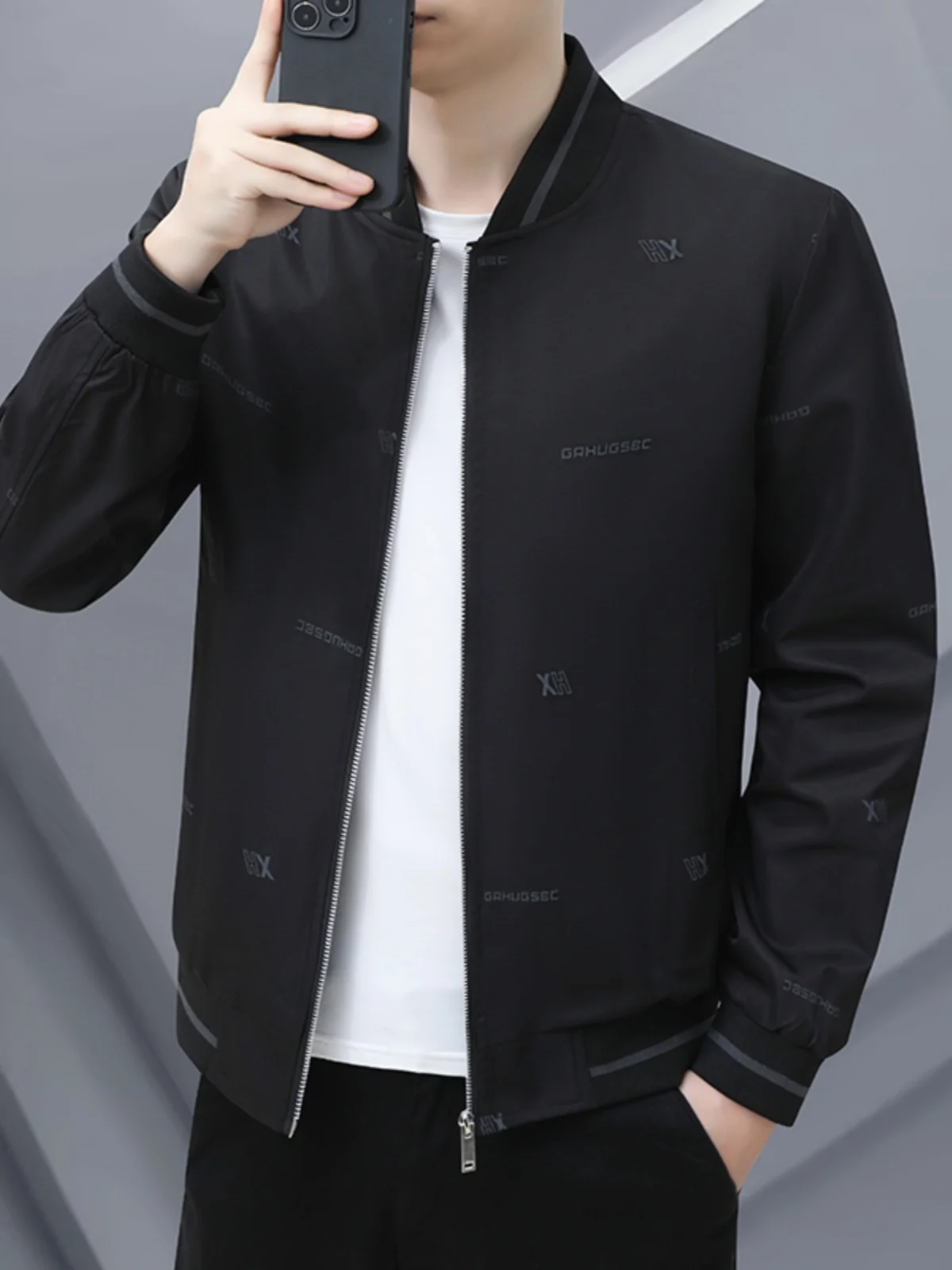 Men's Spring 2024 Slim Fit Casual Baseball Collar Jaet Versatile Print Outerwear Polyester Fiber Long Sve Zipper Closure
Men's Spring 2024 Slim Fit Casual Baseball Collar Jaet Versatile Print Outerwear Polyester Fiber Long Sve Zipper Closure
