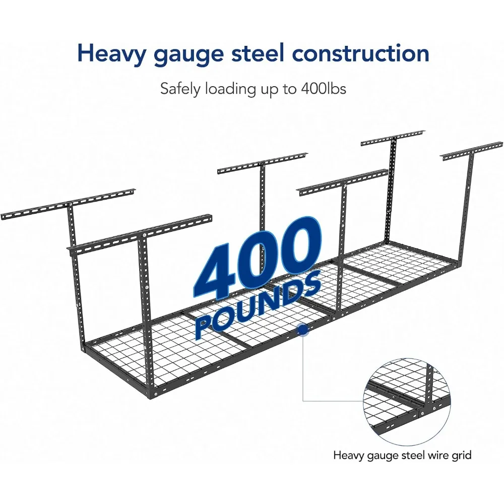 US Shipping Hot New 2x8 Garage Storage Rack Heavy Duty Overhead Ceiling Shelf 400lbs
US Shipping Hot New 2x8 Garage Storage Rack Heavy Duty Overhead Ceiling Shelf 400lbs
