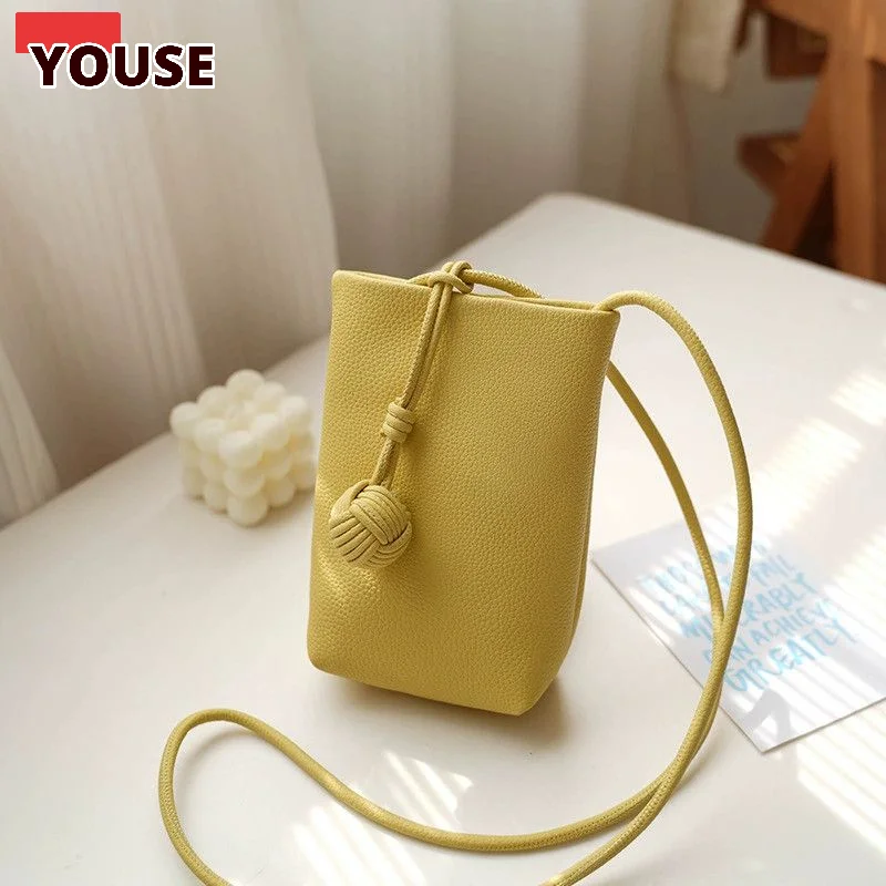 Women Mini Crossbody Phone Bag, Lightweight Knotted Ball Drawstring Shoulder PU Purse, Fashion Casual Travel Small Bucket Bag
Women Mini Crossbody Phone Bag, Lightweight Knotted Ball Drawstring Shoulder PU Purse, Fashion Casual Travel Small Bucket Bag
