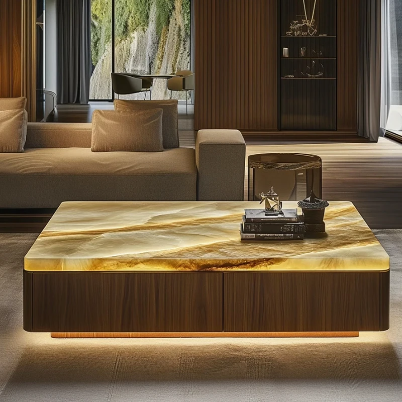 #Euphotic Modern Marble Coffee Table Blue Onyx Polishing Rectangle Nature Stone Wooden Living Room Furniture For Home Use
#Euphotic Modern Marble Coffee Table Blue Onyx Polishing Rectangle Nature Stone Wooden Living Room Furniture For Home Use