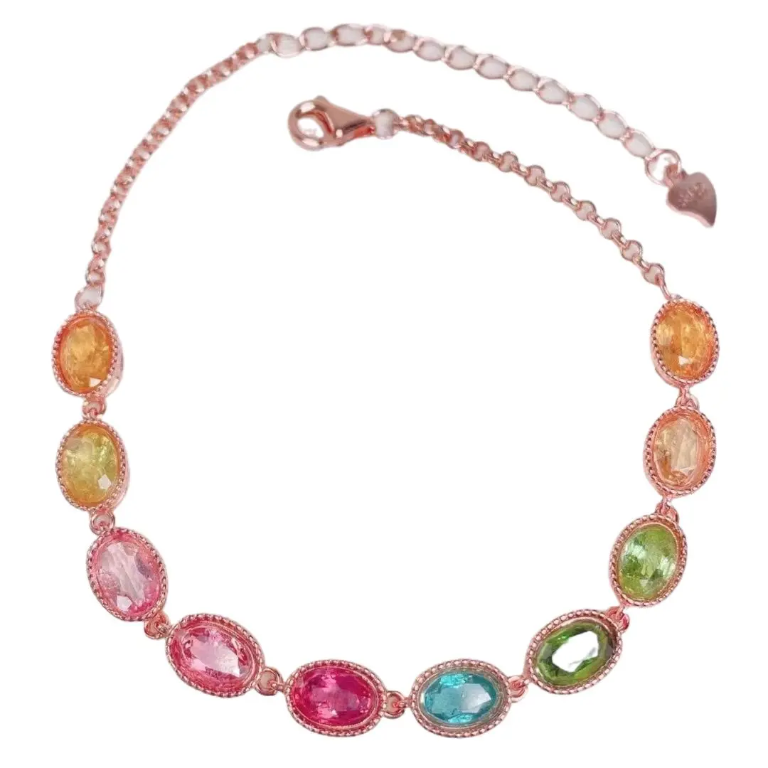 ZECAA Tourmaline Fine Jewelry Woman Bracelet With Natural Tourmaline Gemstone 4*6mm Silver Lady Tourmaline Bracelet
ZECAA Tourmaline Fine Jewelry Woman Bracelet With Natural Tourmaline Gemstone 4*6mm Silver Lady Tourmaline Bracelet