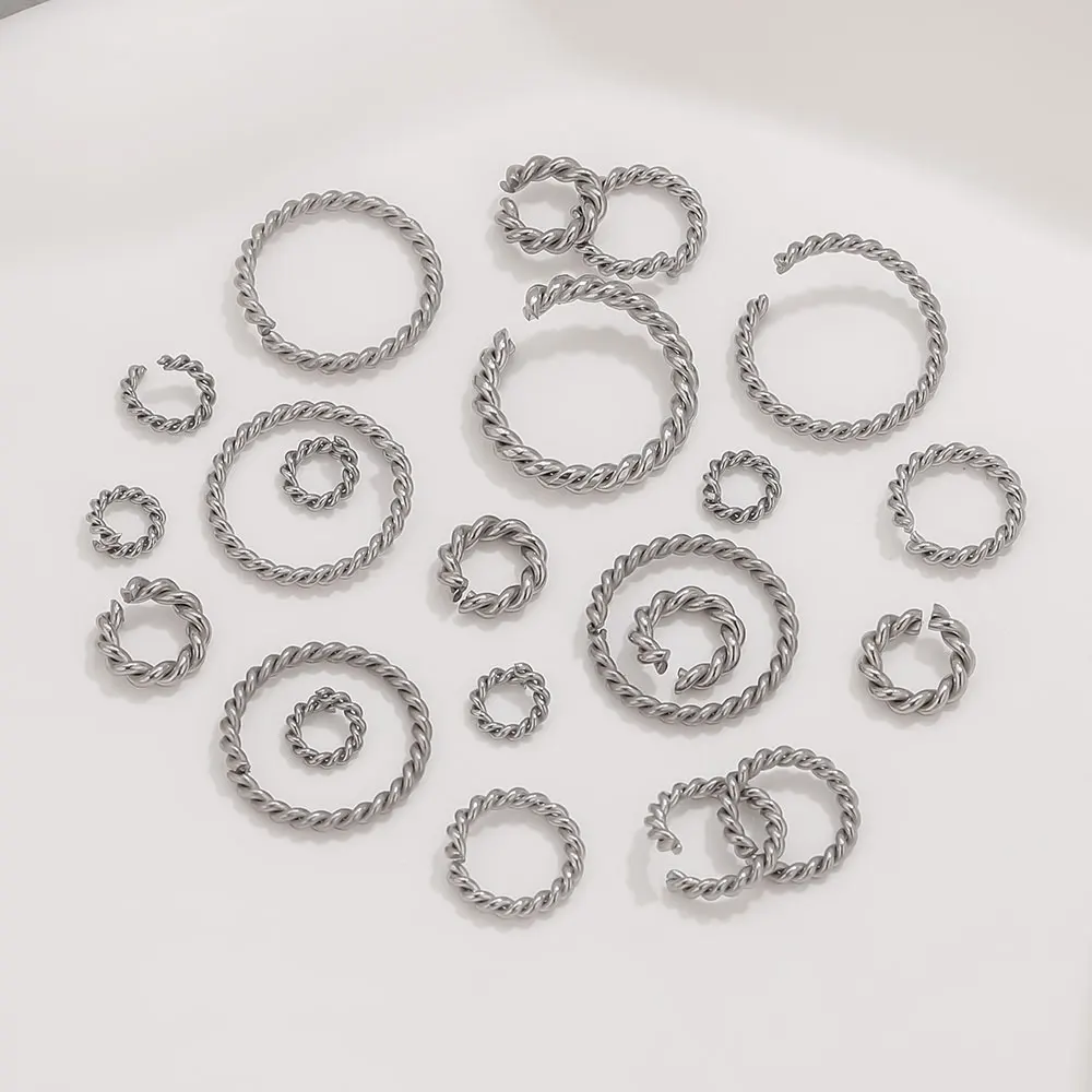 50pcs Stainless Steel Gold Plated Twisted Jump Rings Open Split Ring Connectors Jewelry Making Accessories DIY Bracelets Earring
50pcs Stainless Steel Gold Plated Twisted Jump Rings Open Split Ring Connectors Jewelry Making Accessories DIY Bracelets Earring