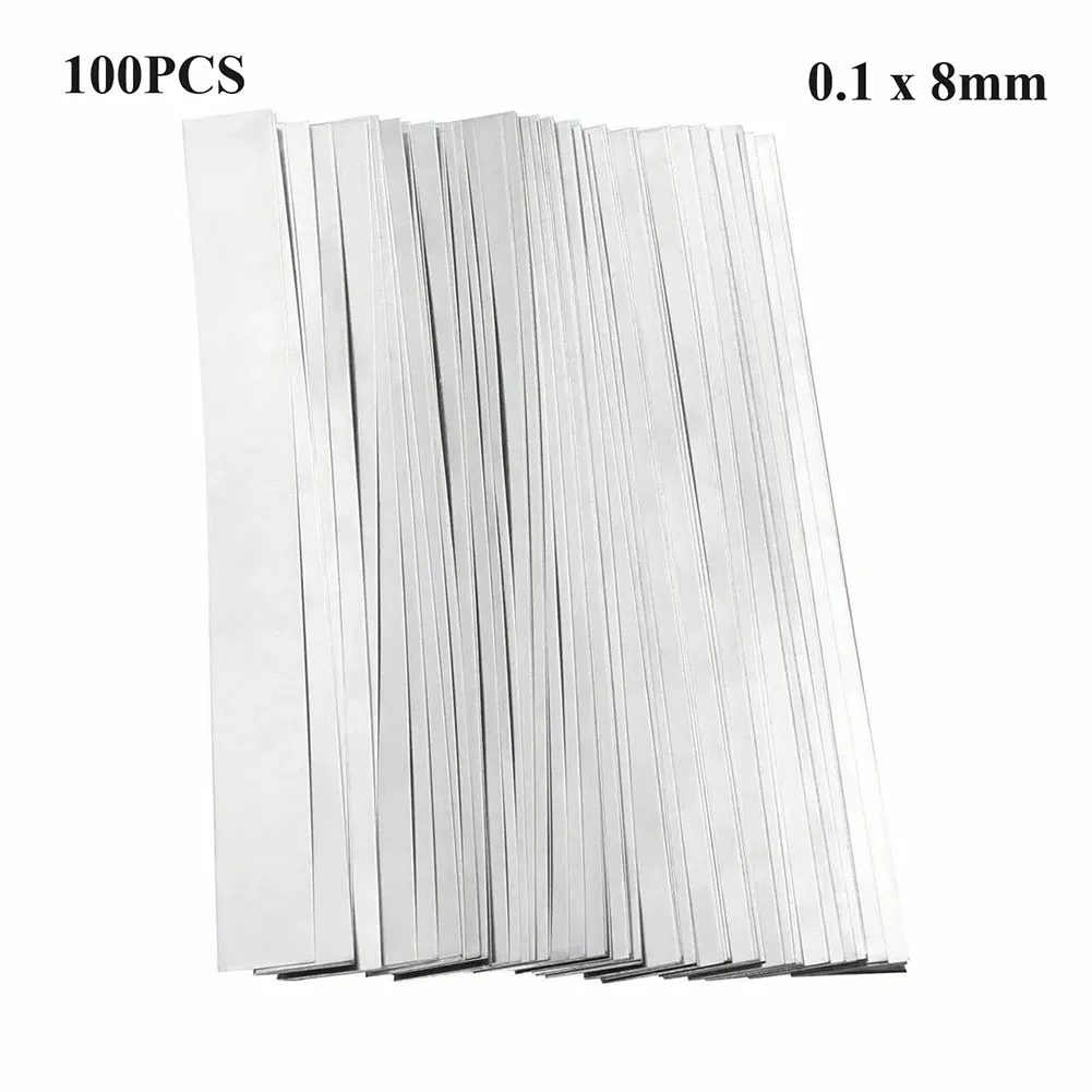 100pcs Solid Nickel-plated Strip Nickel Belt For Lithium Battery Pack 0.1x8x100mm Instruments Communications Electric Vacuum
100pcs Solid Nickel-plated Strip Nickel Belt For Lithium Battery Pack 0.1x8x100mm Instruments Communications Electric Vacuum