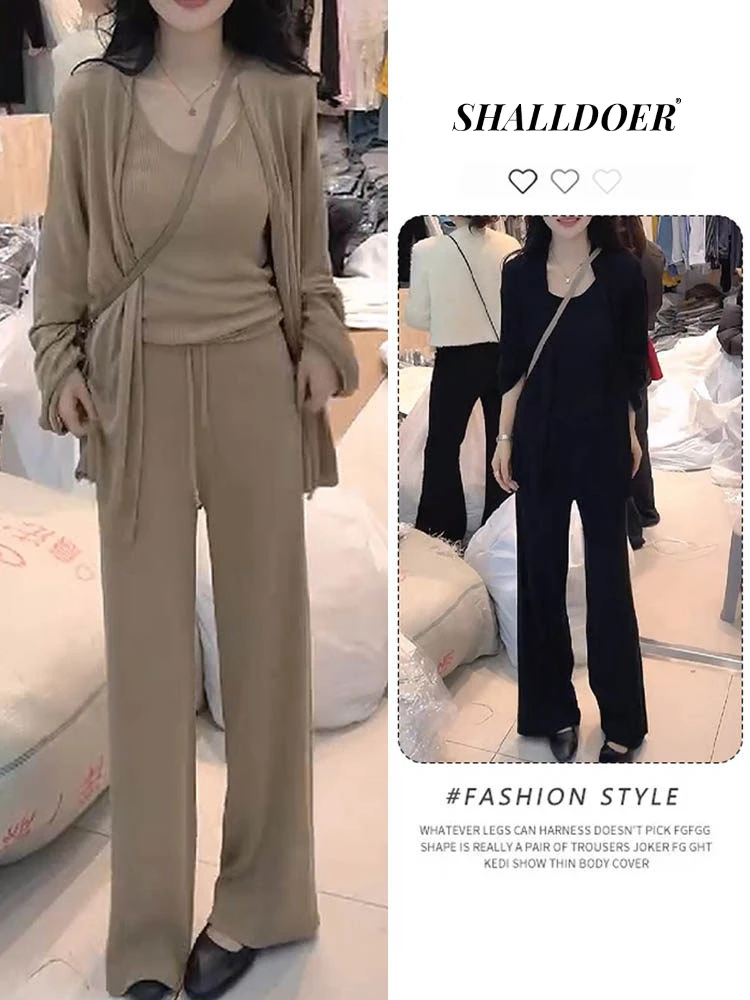 Korean Style Casual Fashion Set Women's Spring Autumn Outerwear Vest Wide Leg Pants Three Piece Set Comfortable Breathable
Korean Style Casual Fashion Set Women's Spring Autumn Outerwear Vest Wide Leg Pants Three Piece Set Comfortable Breathable
