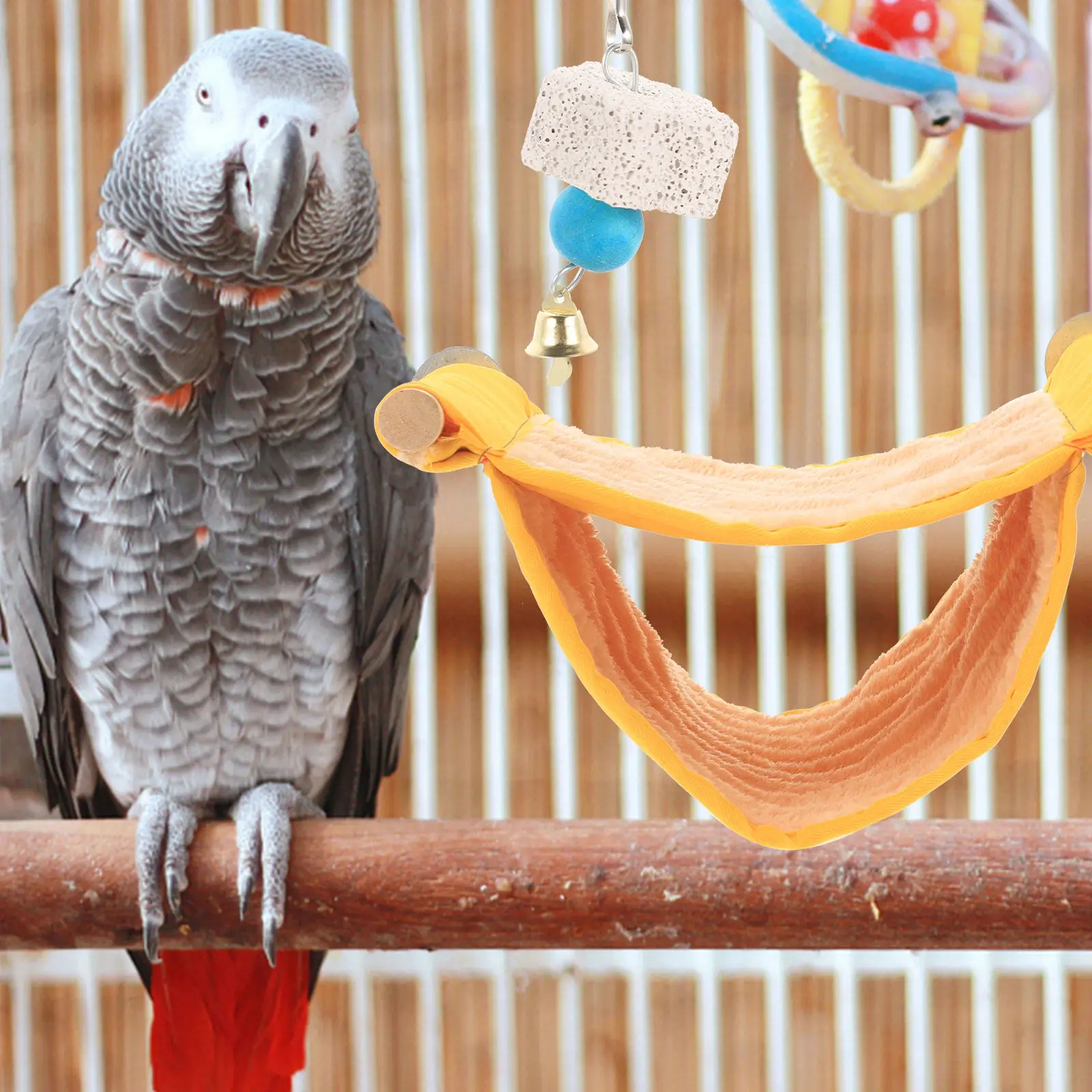 1 Set Parrot Hammock Hanging Bird Perch Stick Bite-Resistant Fun Balls Playthings Comfortable Warm Sleeping Nest for Cage
1 Set Parrot Hammock Hanging Bird Perch Stick Bite-Resistant Fun Balls Playthings Comfortable Warm Sleeping Nest for Cage