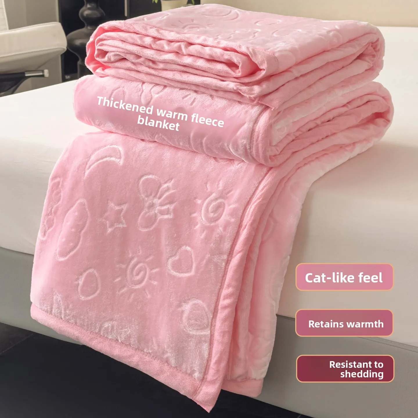 Thickened Double Layer Cloud Fleece Pink Ravel Blanket Cartoon Nursery Children's Nap Cover Blanket Double Bedding Quilt
Thickened Double Layer Cloud Fleece Pink Ravel Blanket Cartoon Nursery Children's Nap Cover Blanket Double Bedding Quilt