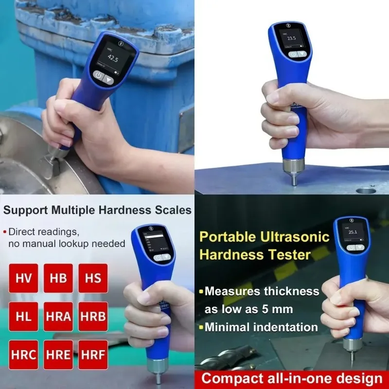 Portable Ultrasonic Leeb Hardness Tester with Calibration Block 170-960 HLD 9 Hardness Units for Steel Iron Bronze Copper
Portable Ultrasonic Leeb Hardness Tester with Calibration Block 170-960 HLD 9 Hardness Units for Steel Iron Bronze Copper