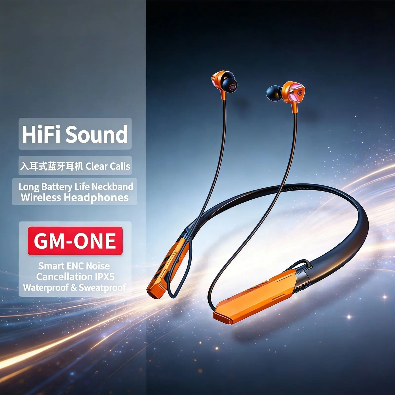 Bluetooth 5.4 BK3296 Hardware Decoding Headset Neck Hanging in Ear Long Battery Life IPX6 Sports Wireless Noise Cancellation
Bluetooth 5.4 BK3296 Hardware Decoding Headset Neck Hanging in Ear Long Battery Life IPX6 Sports Wireless Noise Cancellation