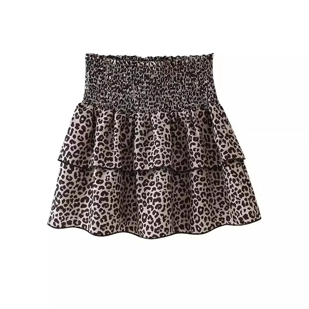 Summer Leopard High Waist Skirt Womens Vintage Ruffle Pleated Skirt Fashion Y2k Short Skirts Leisure Vacation Mini Skirt
Summer Leopard High Waist Skirt Womens Vintage Ruffle Pleated Skirt Fashion Y2k Short Skirts Leisure Vacation Mini Skirt