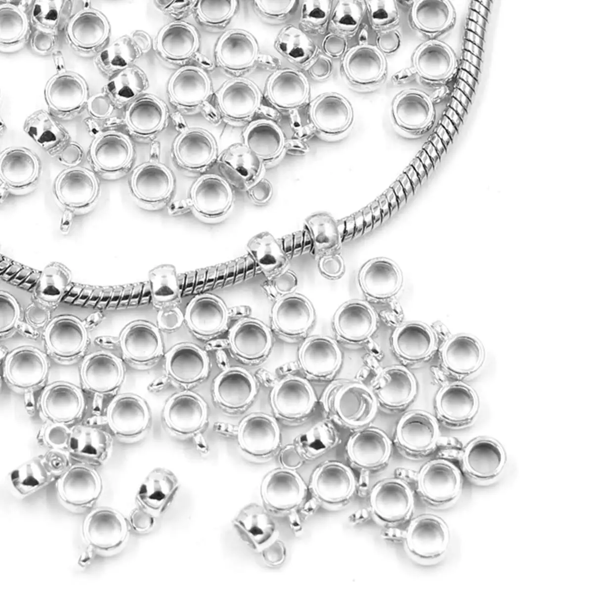 500 оптовых серебристых гладких европейских шариков 9x6 мм для 3mm змеиная цепь DIY Ювелирные изделия
500 оптовых серебристых гладких европейских шариков 9x6 мм для 3mm змеиная цепь DIY Ювелирные изделия