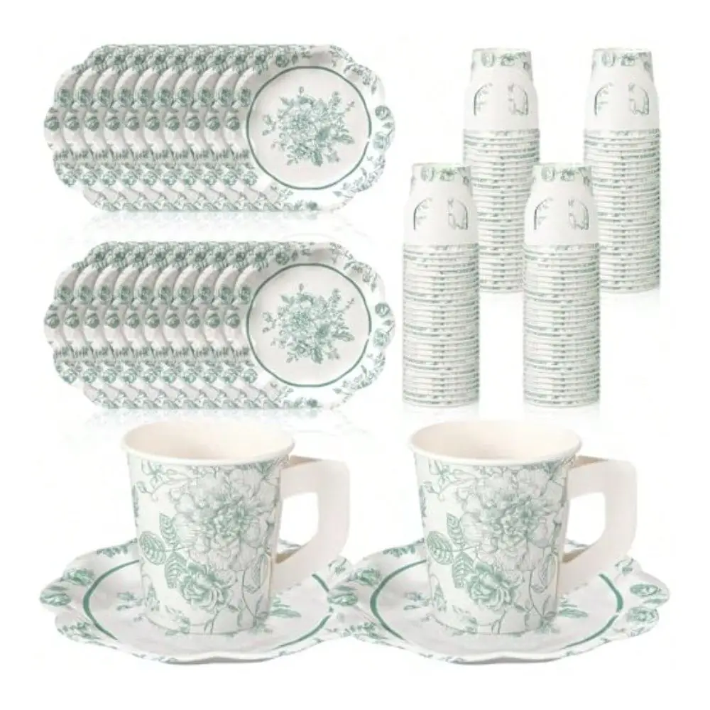 Pcs Tea Party Platend Cups Green Party Plies Paper Tea Cupnd Saucers Disposable Tablre Sets For Chinoiserie Wedding Baby Shower
Pcs Tea Party Platend Cups Green Party Plies Paper Tea Cupnd Saucers Disposable Tablre Sets For Chinoiserie Wedding Baby Shower