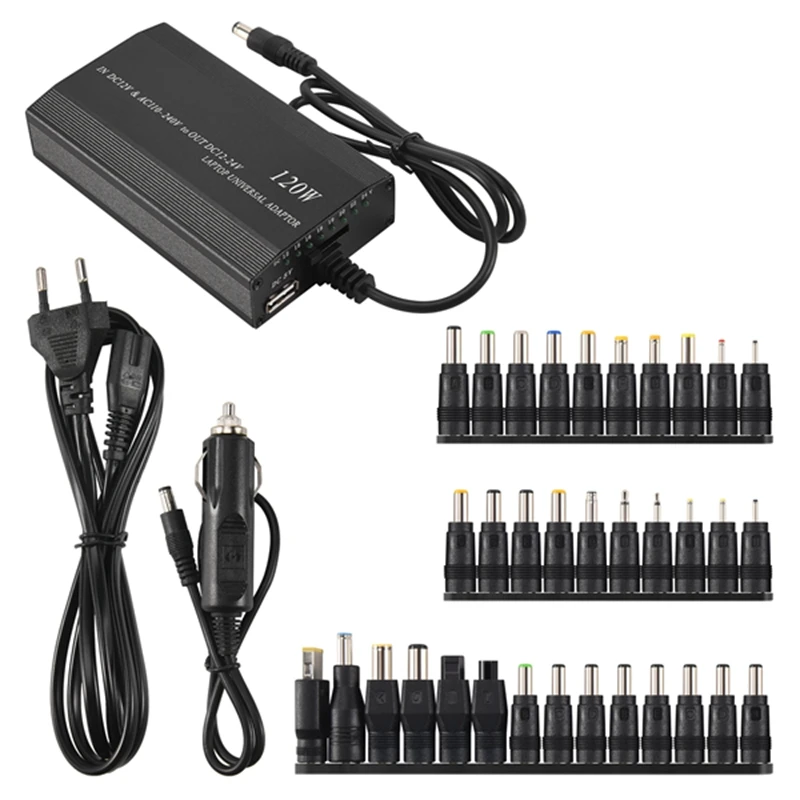 Universal 120W 34 Tips Car Home Charger Power Supply Adapter For Laptop Notebook
Universal 120W 34 Tips Car Home Charger Power Supply Adapter For Laptop Notebook
