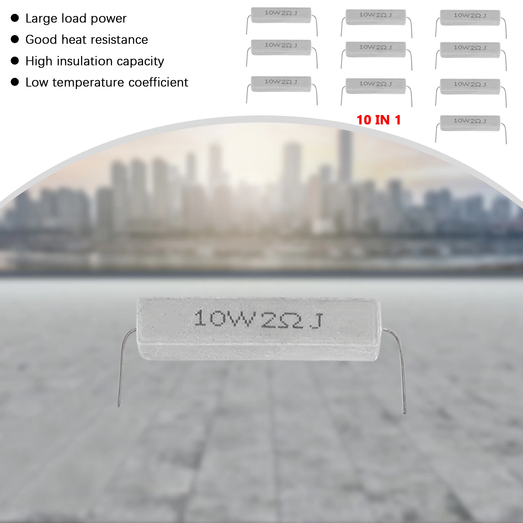 B17B 10 шт. цементный резистор с проволочной обмоткой 2 Ом 10 Вт
B17B 10 шт. цементный резистор с проволочной обмоткой 2 Ом 10 Вт